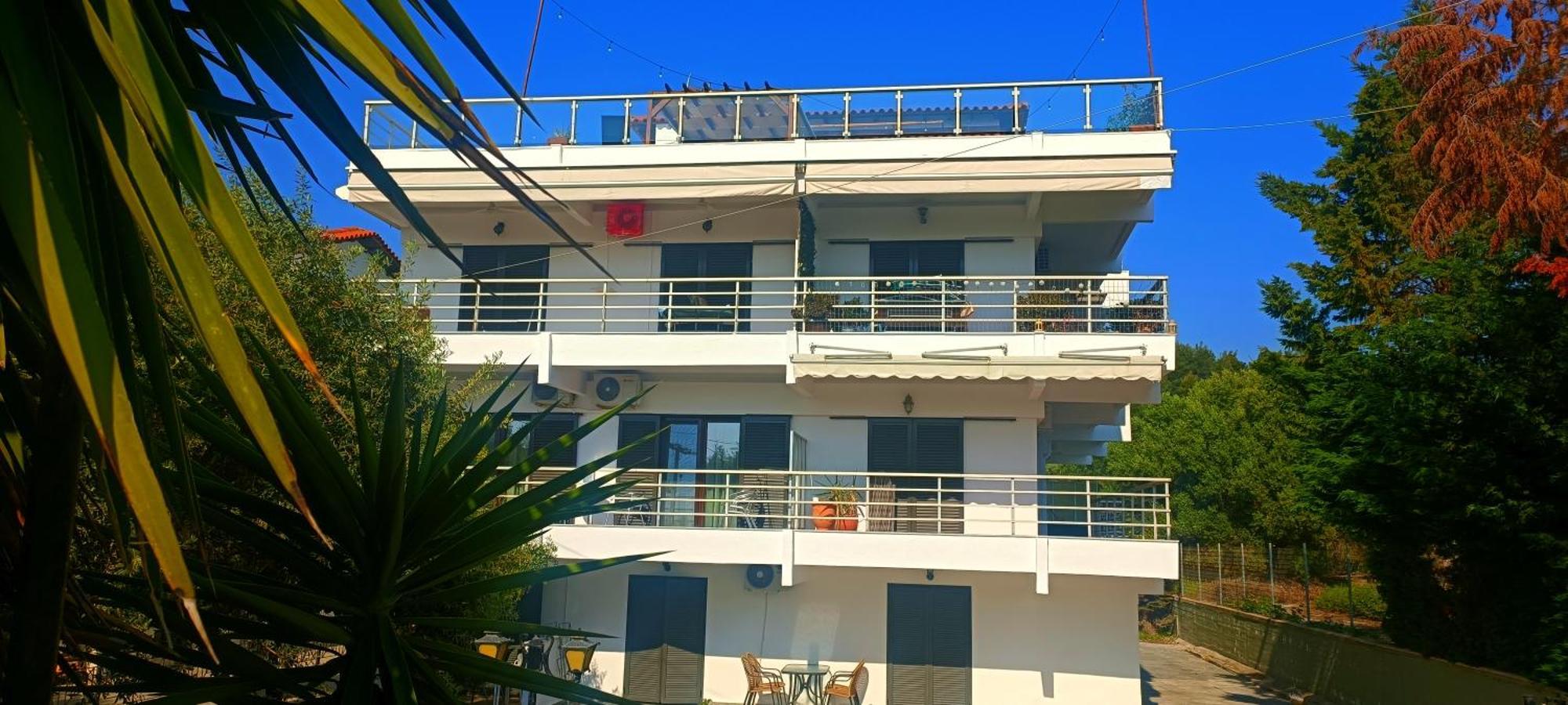 Salonikiou Beach Apartments & Villas Agios Nikolaos  Eksteriør billede
